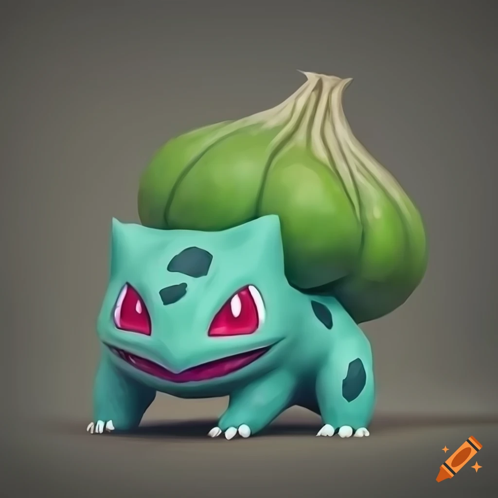 realistic 3D model of Bulbasaur