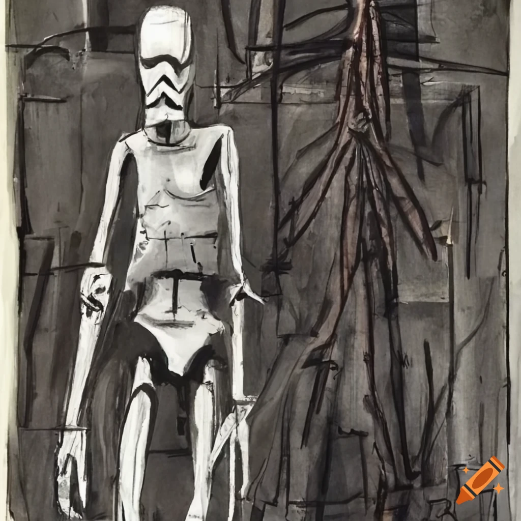 cubist stormtrooper artwork by Rick Owens and Ralph Steadman