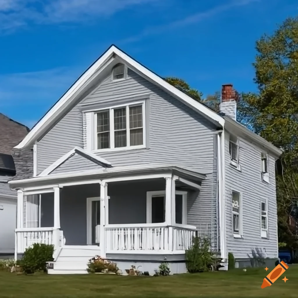 exterior of a two-story house with a blue truck in the driveway