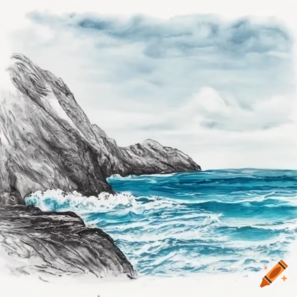 waves crashing against rugged coastline