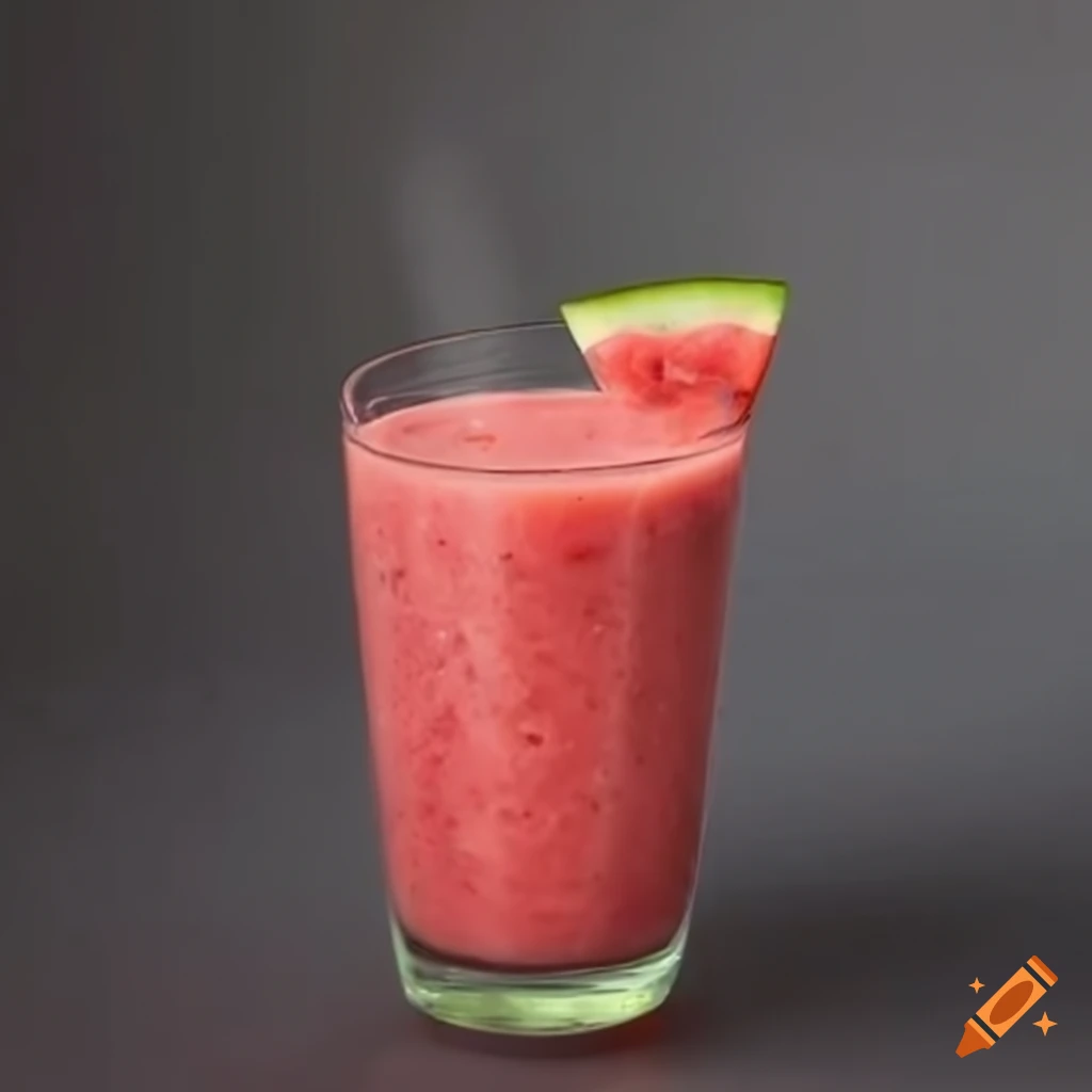 refreshing red watermelon smoothie in a glass