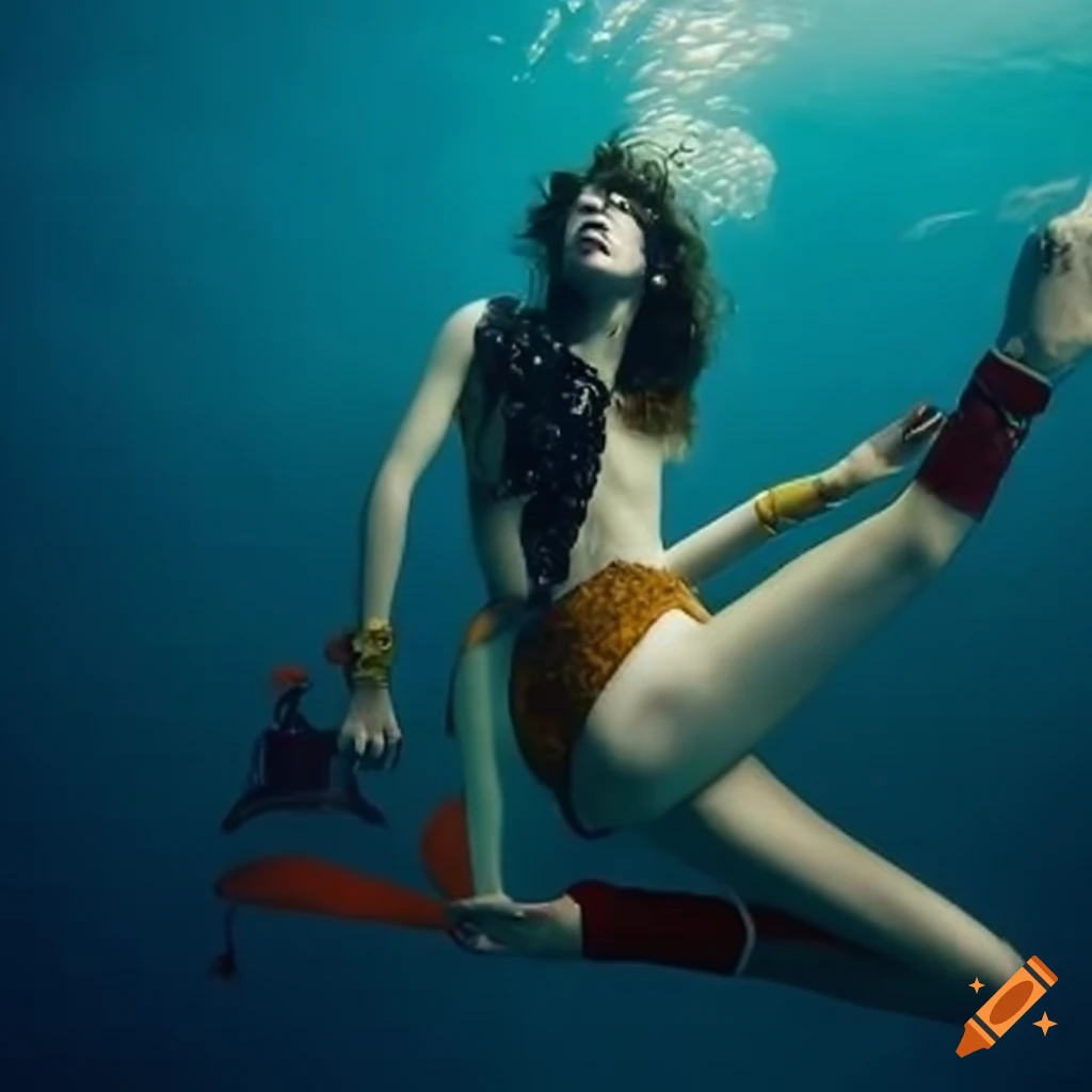 image of a rock band playing underwater with biscuits