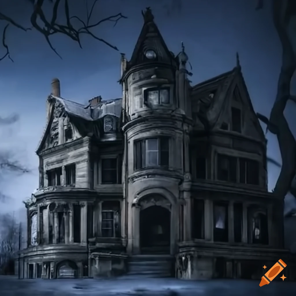 people investigating a haunted mansion
