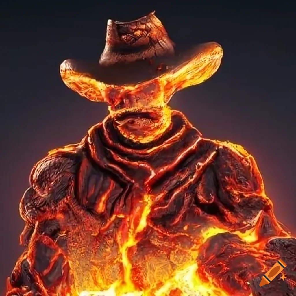image of a fiery cowboy ready to duel