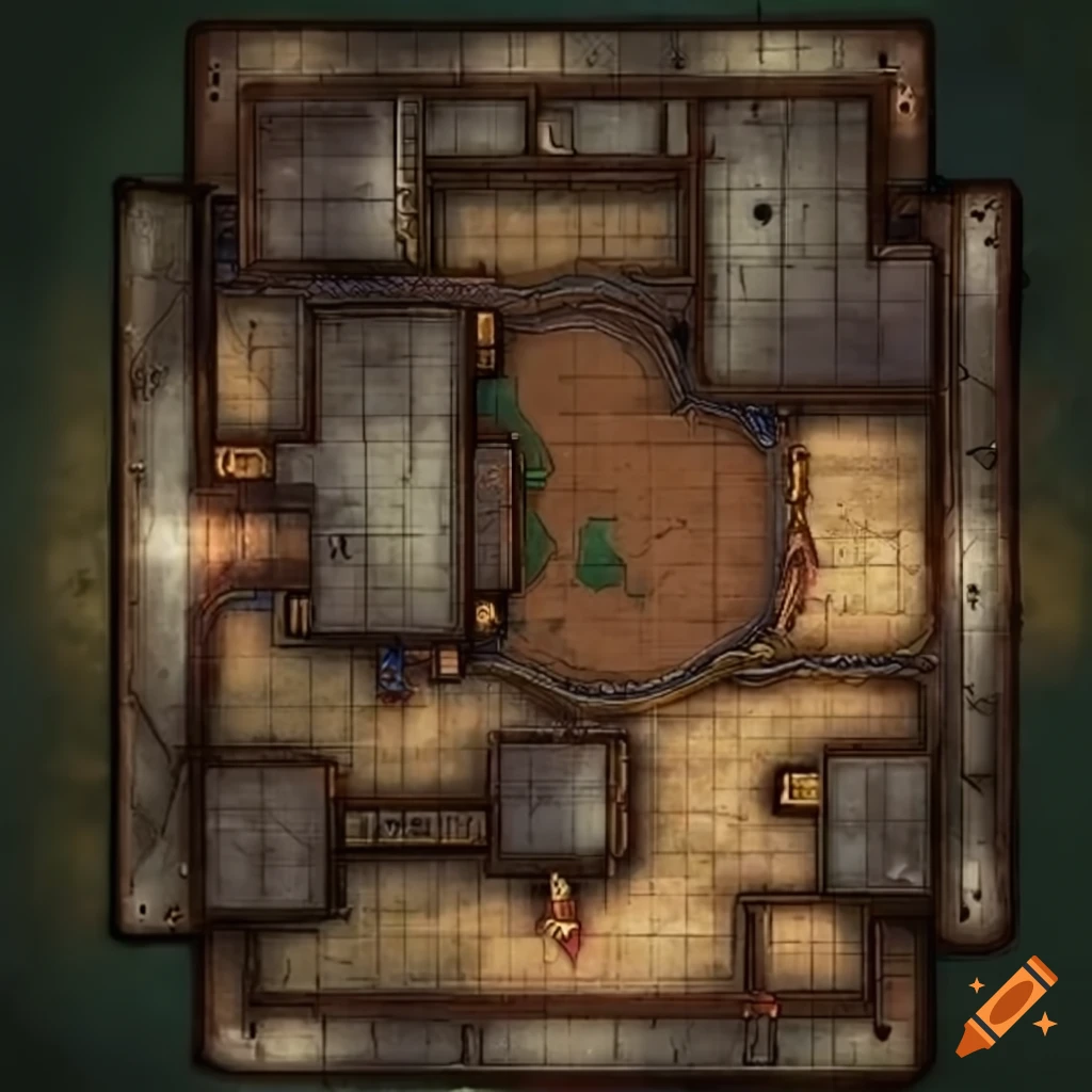 hospital grounds battlemap for Dungeons & Dragons
