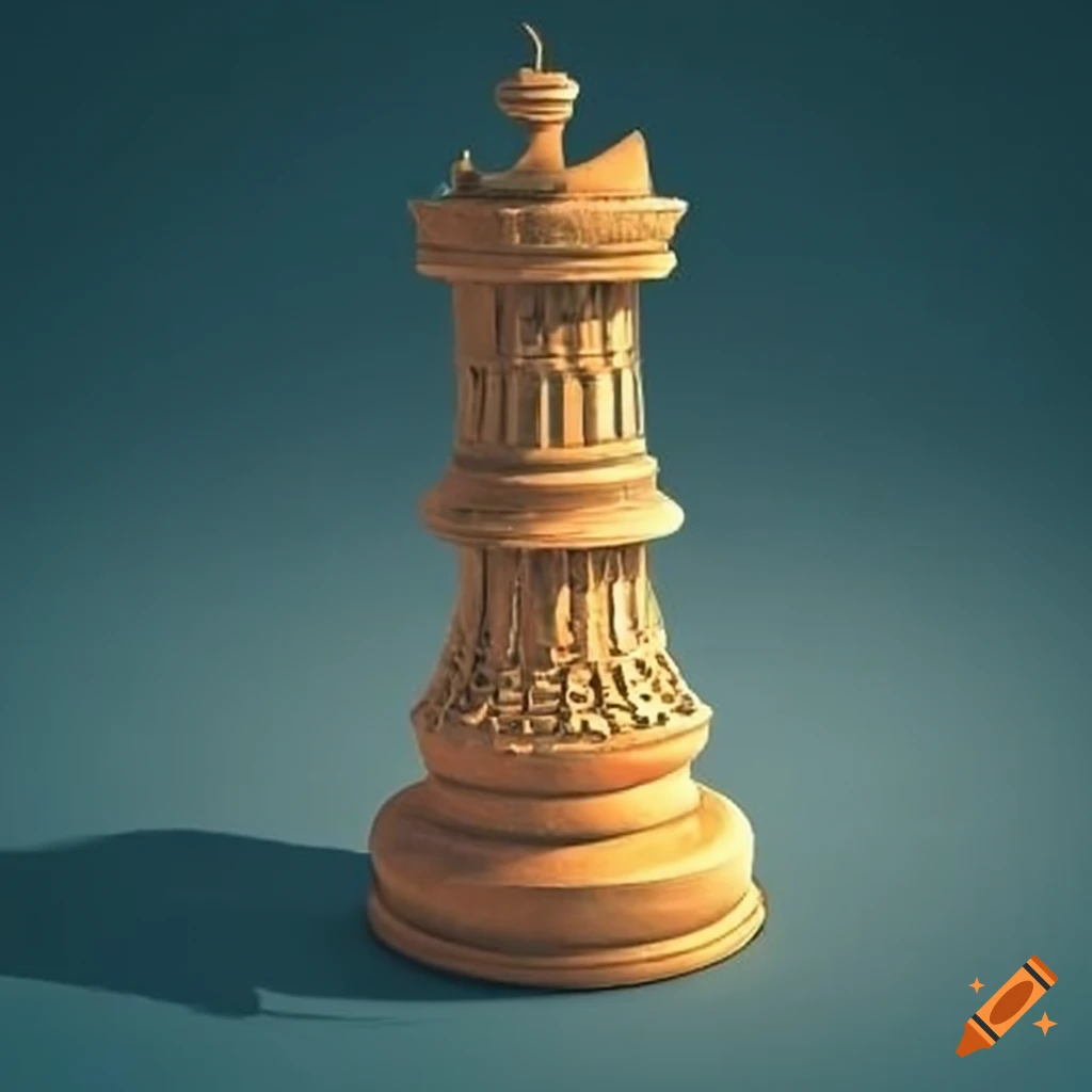 chess pieces on Persian columns