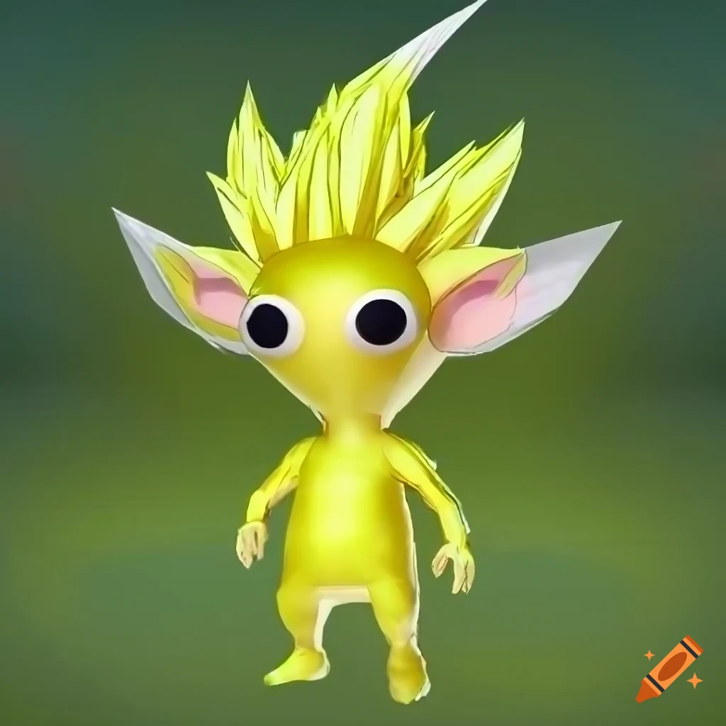 SSJ Yellow Pikmin with electric aura