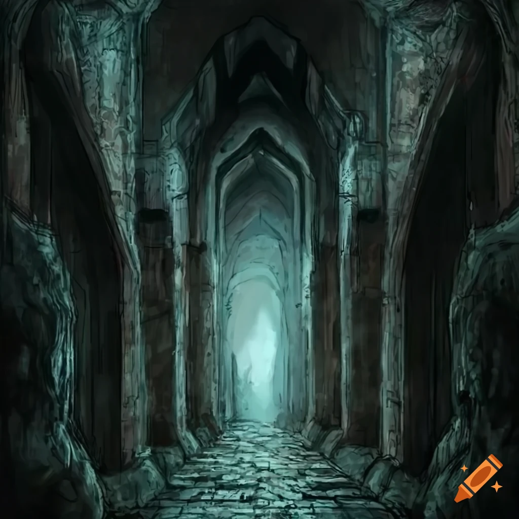 fantasy dungeon hallway