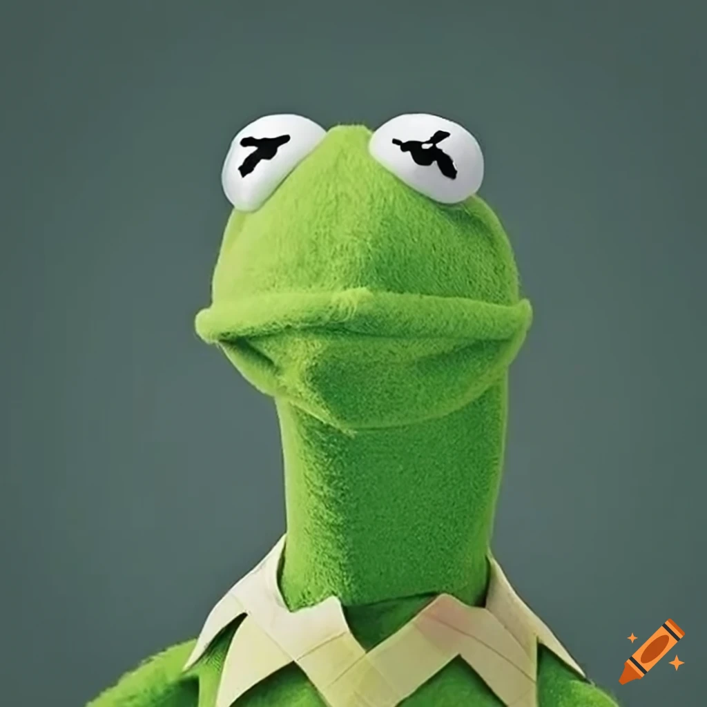 Kermit the Frog deep in thought