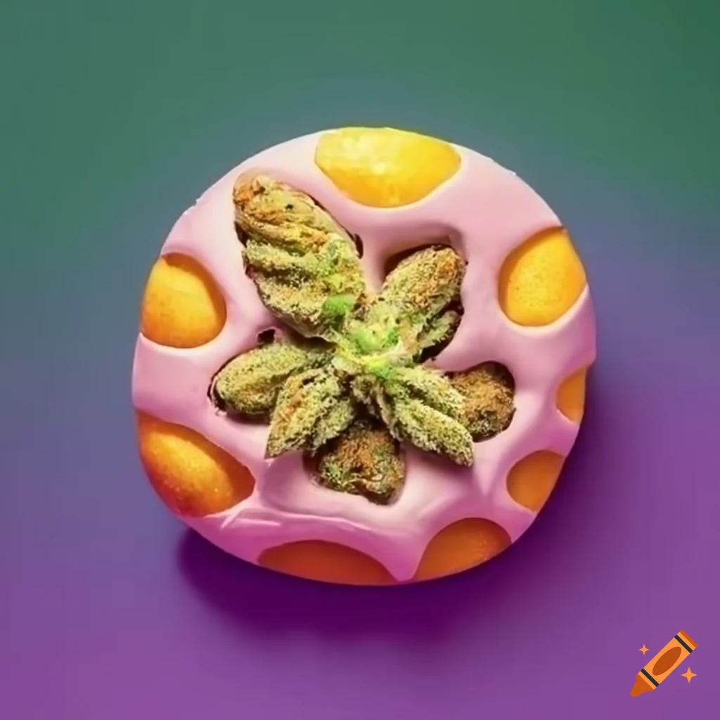 lemon cookie with cannabis nug chips