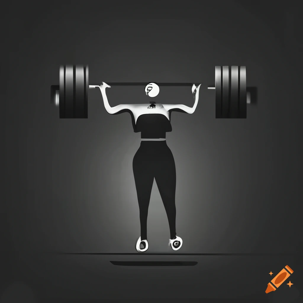 black fitness and weightlifting icons
