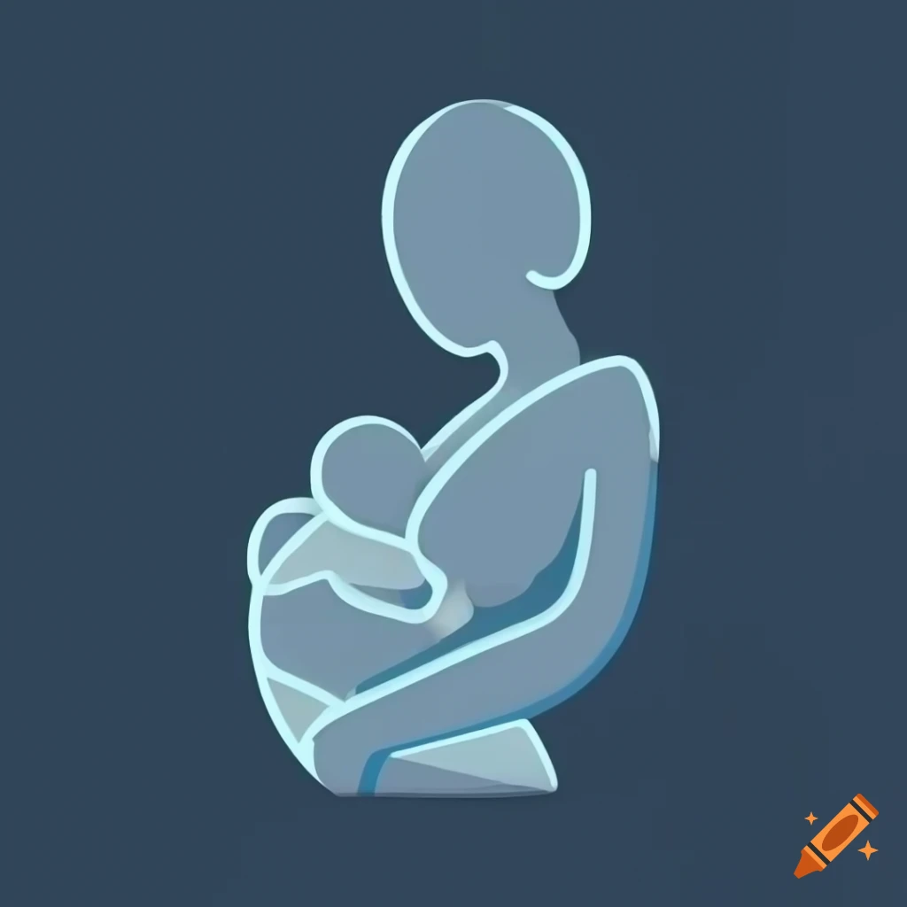 icon of breastfeeding in a baby carrier massage
