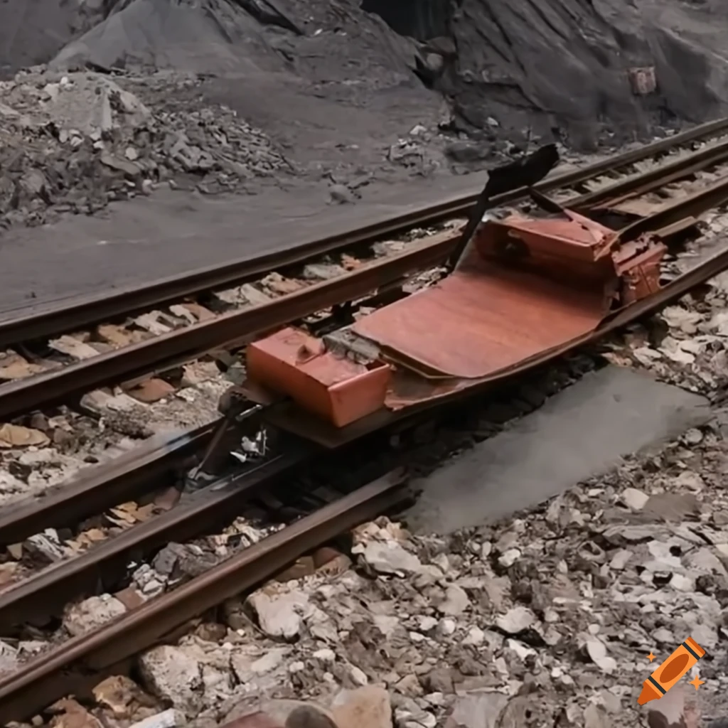 sledge with electric motor in a coal open pit