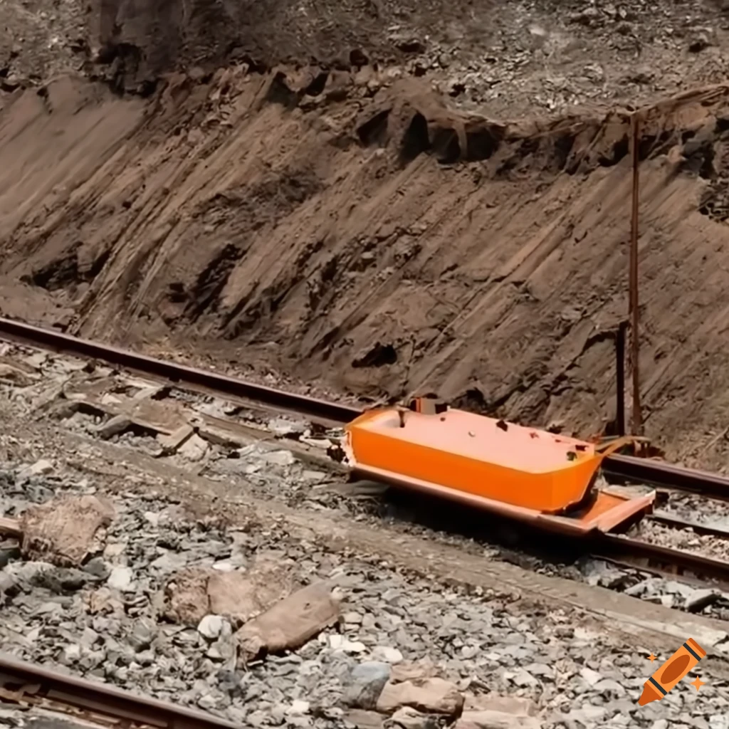 sledge with electric motor in a coal open pit