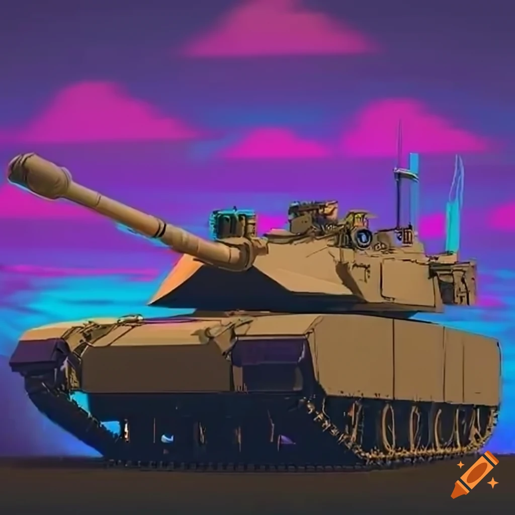 Red background with an asian heavy armored tank on Craiyon