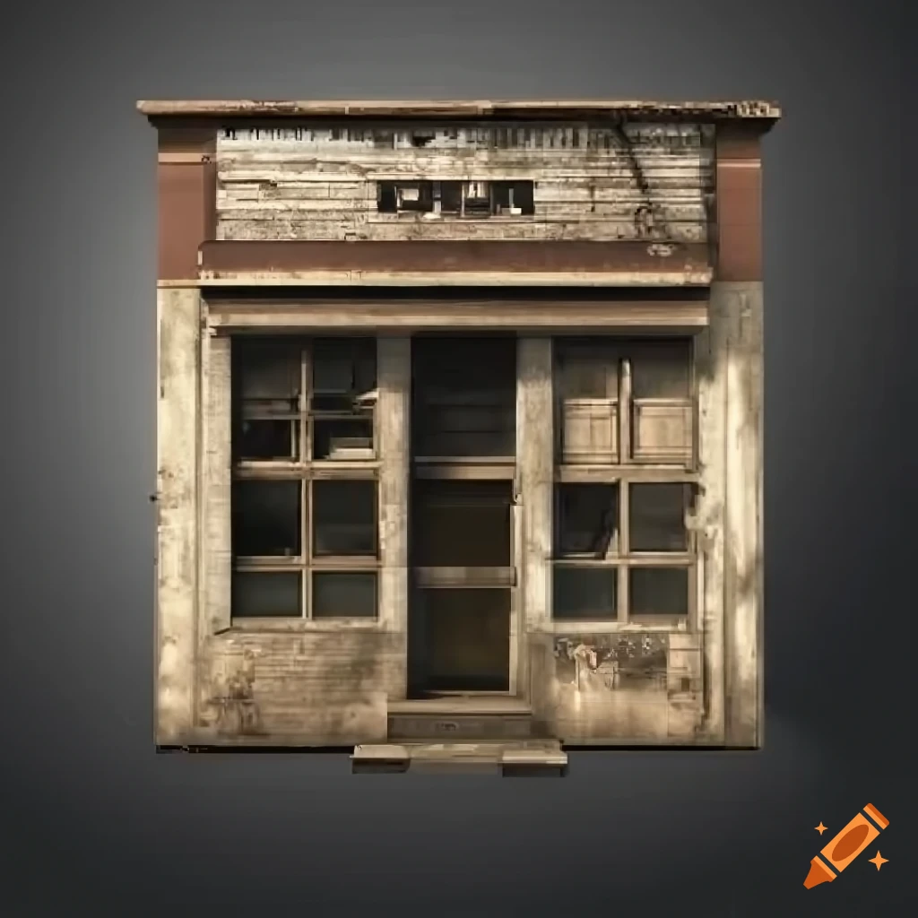 detailed 2D storefront facade in New York style