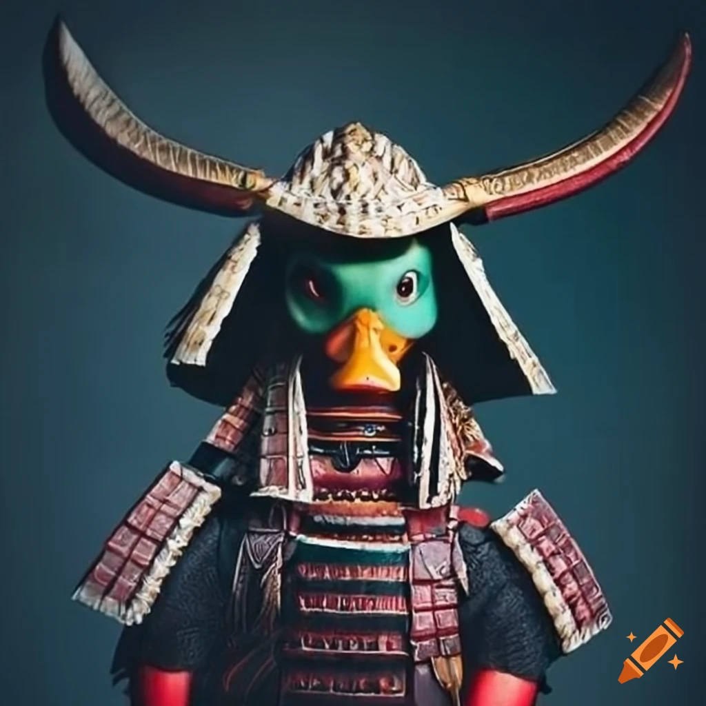 illustration of a samurai duck