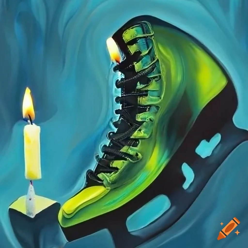 birthday candle ice skating shoe