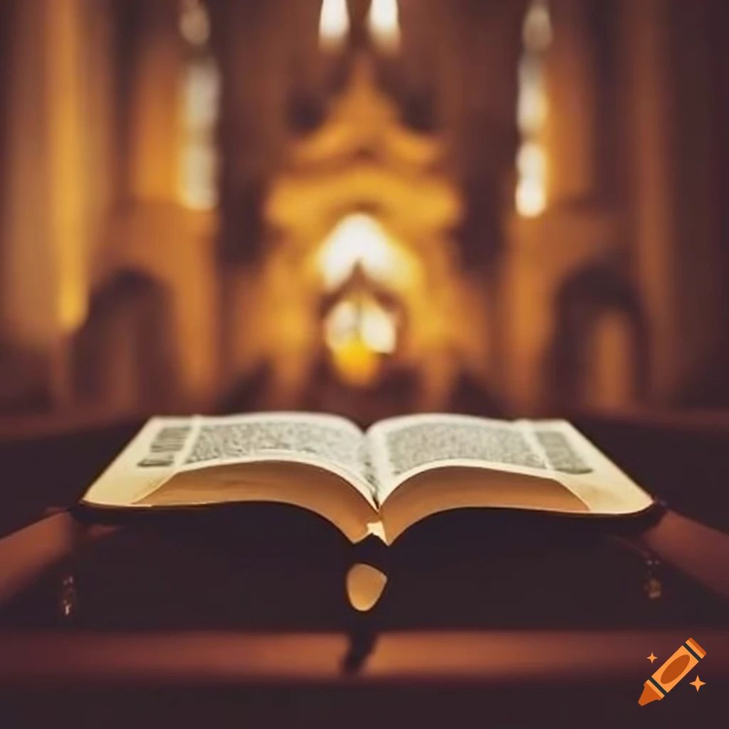 Bible on an altar in a church