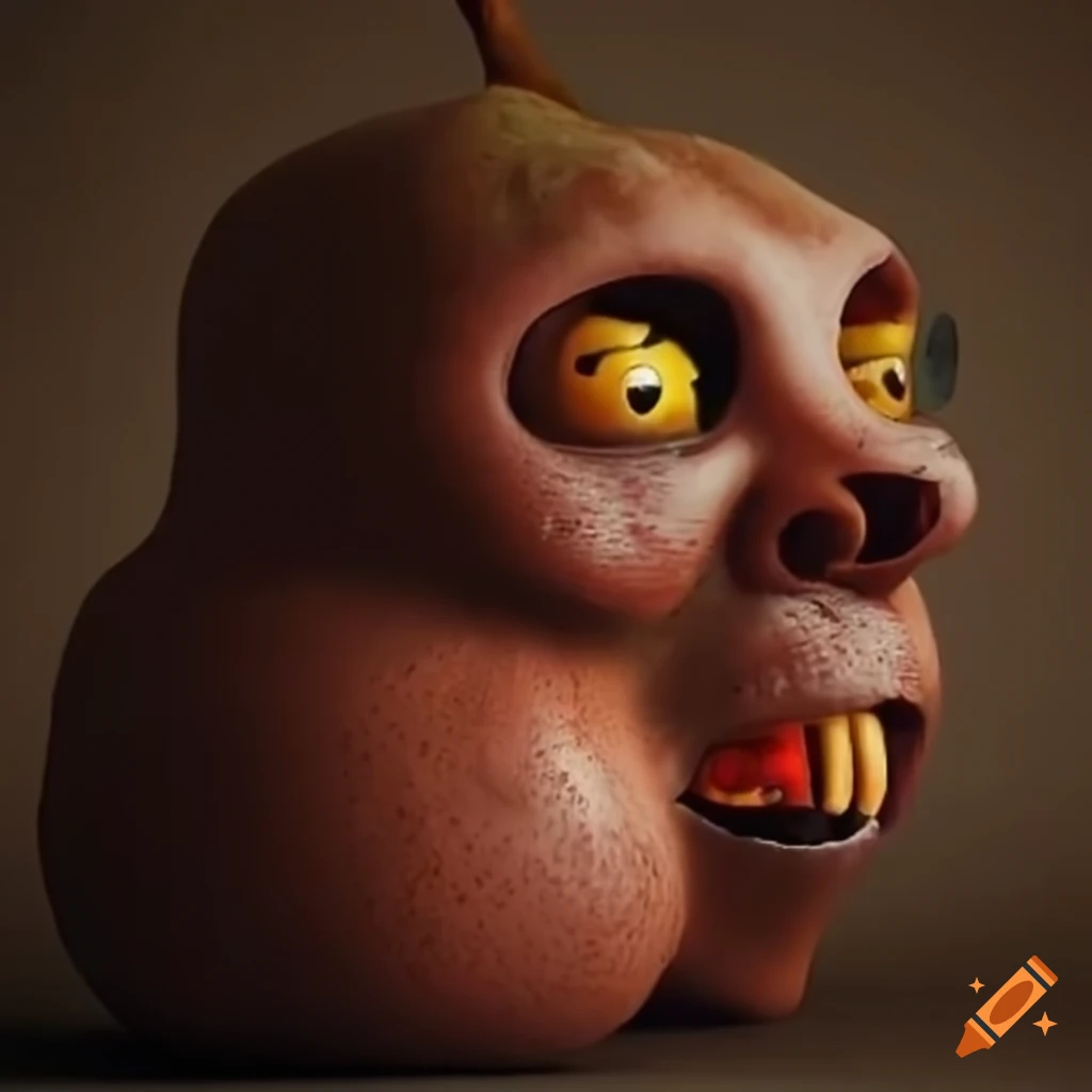 meme featuring a pear demon