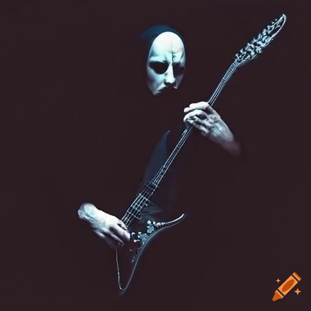 black metal logo on a black background