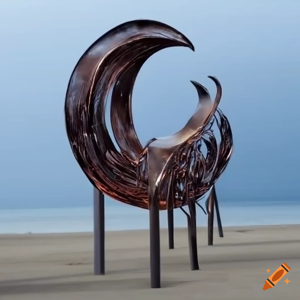 metallic sculpture of the word JOY in an empty landscape
