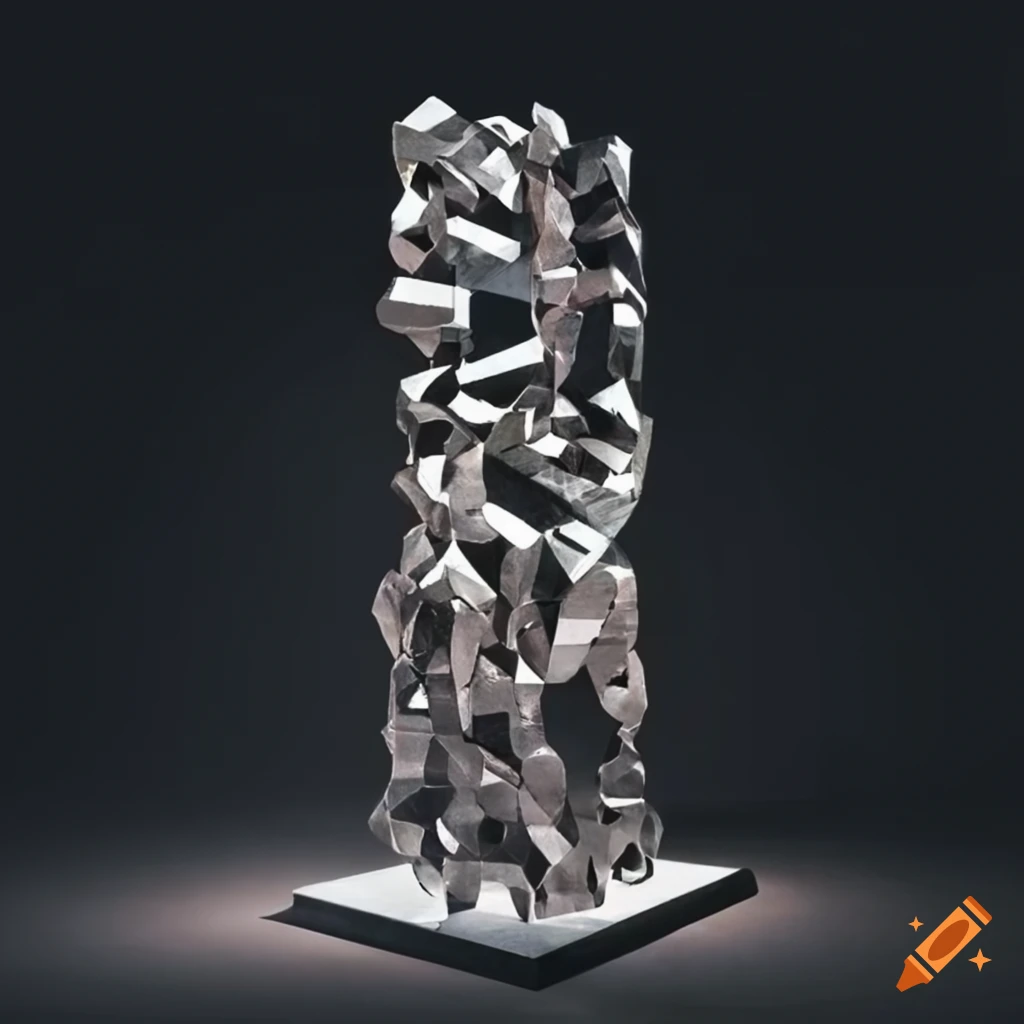 metallic sculpture of the word JOY in an empty landscape