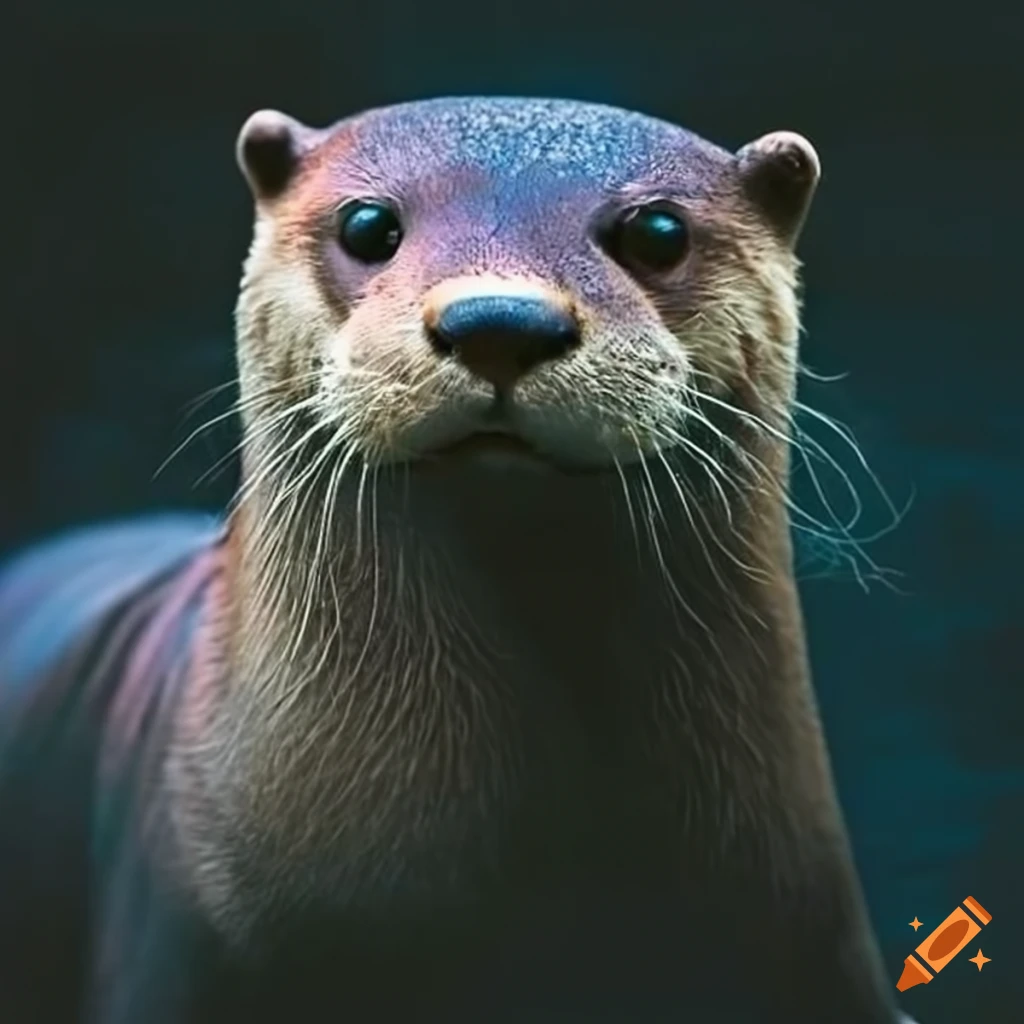 edgy album cover with an otter