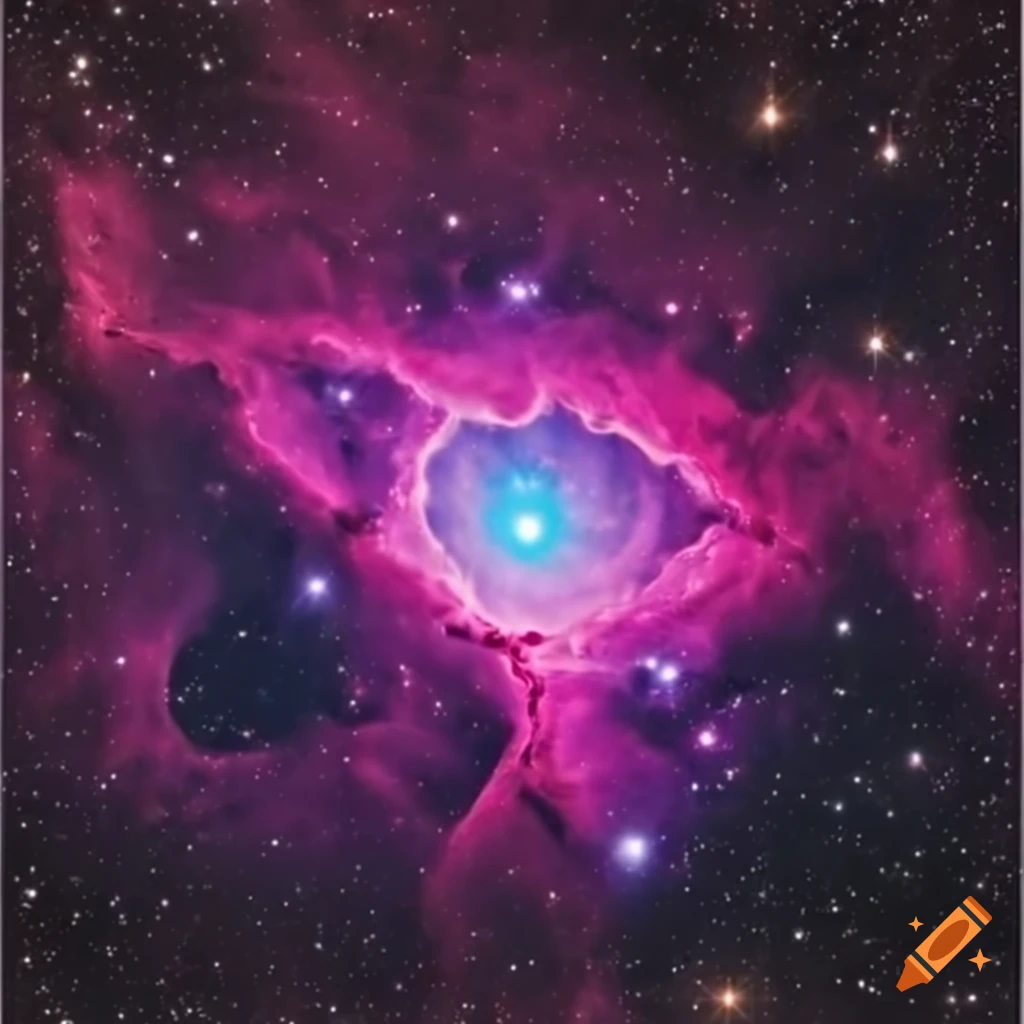 purple nebula swallowing a sun