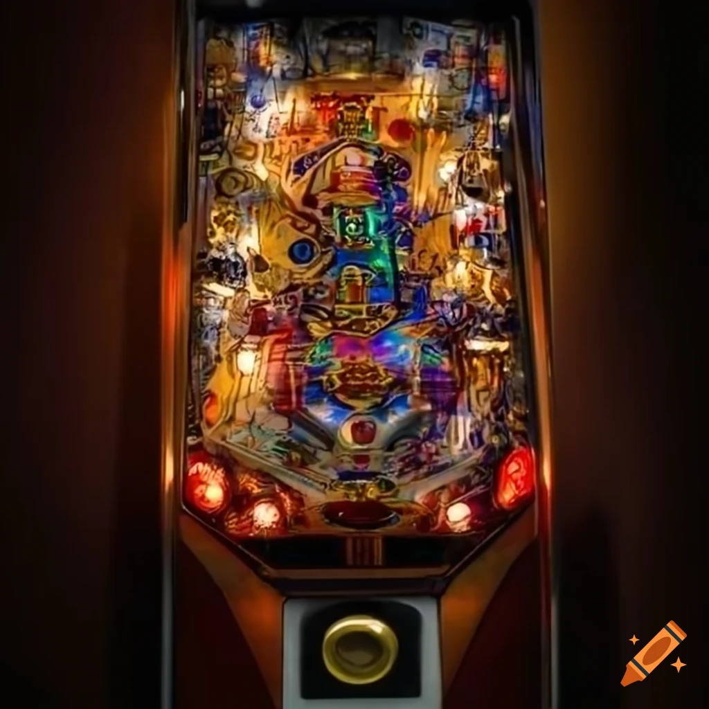top view of a pinball table with zombie theme