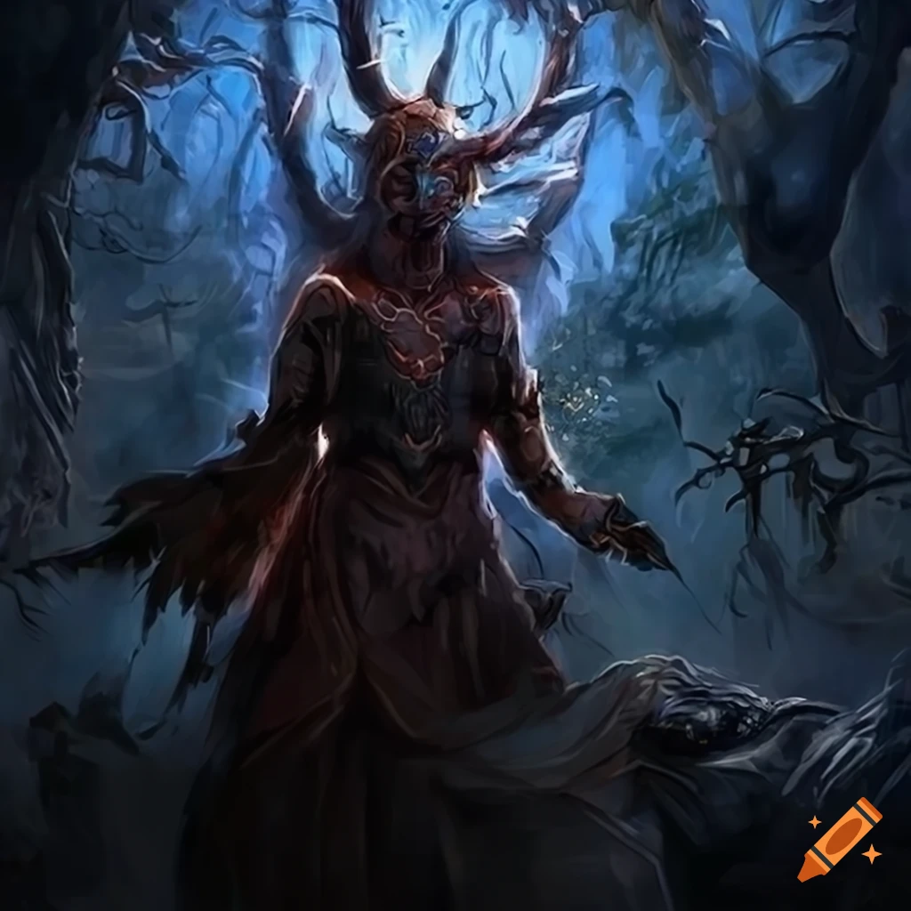 dark fantasy forest artwork