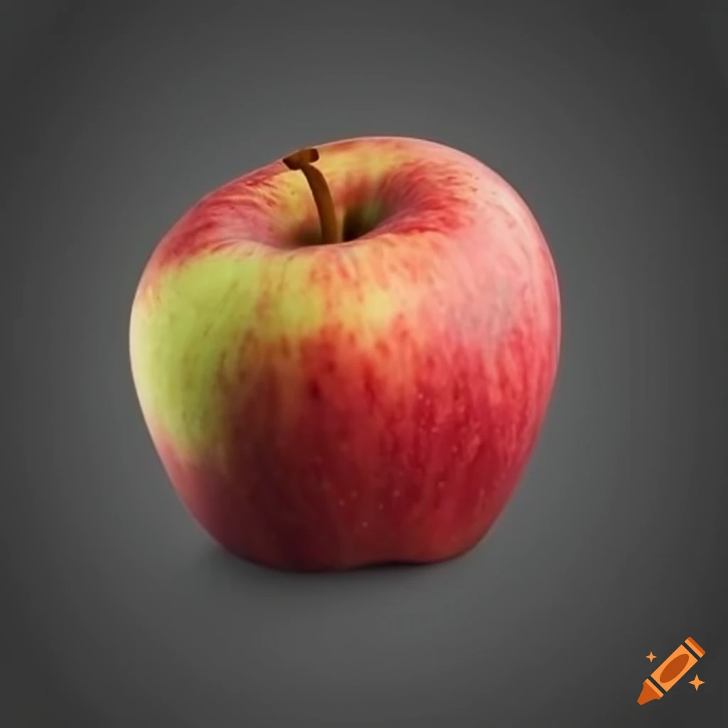 fresh apple with drops of water