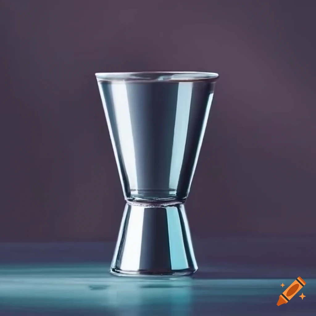 glassware arrangement with overflowing water