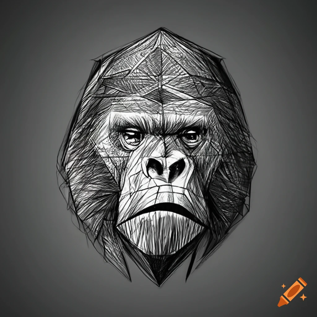 One Line Gorilla Print Art Minimal Fine Art Silver Back | Etsy | Gorillas  art, Animal mural, Tattoo graphic