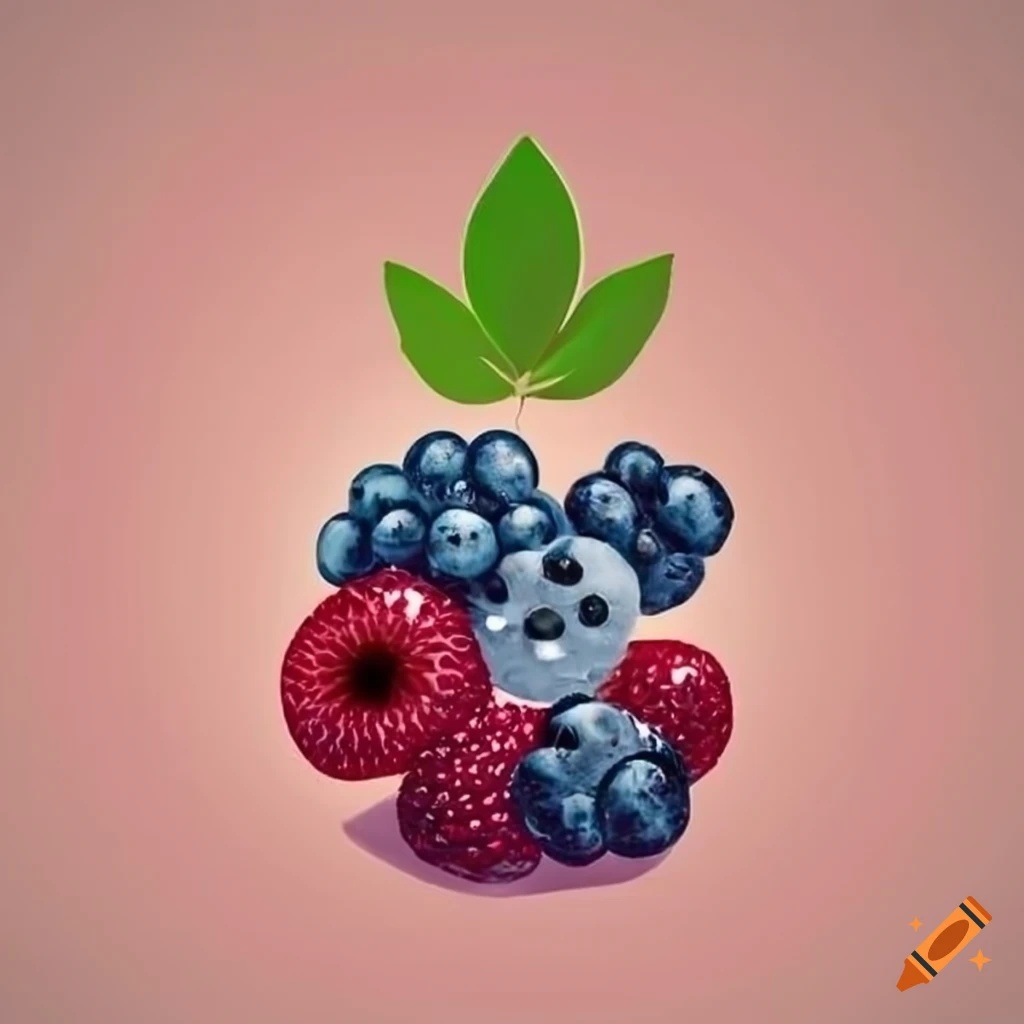 logo with berry background