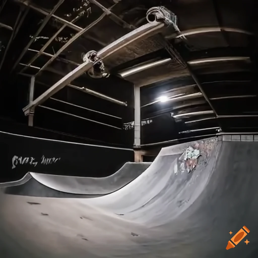 skatepark with massive ramps and railings