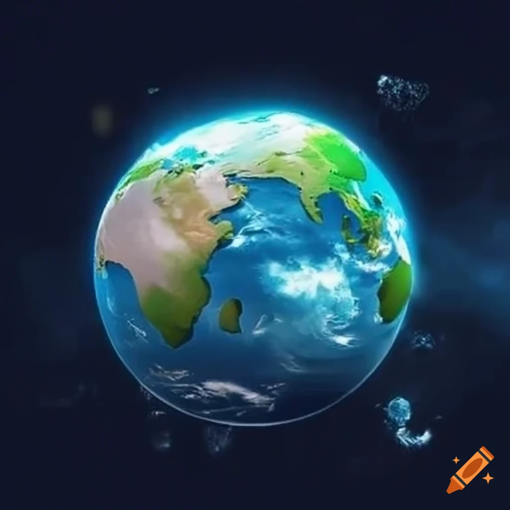 Conceptual image representing globalisation on Craiyon