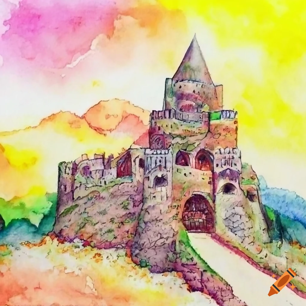 Cartoon color castle stock vector. Illustration of castle - 48103786