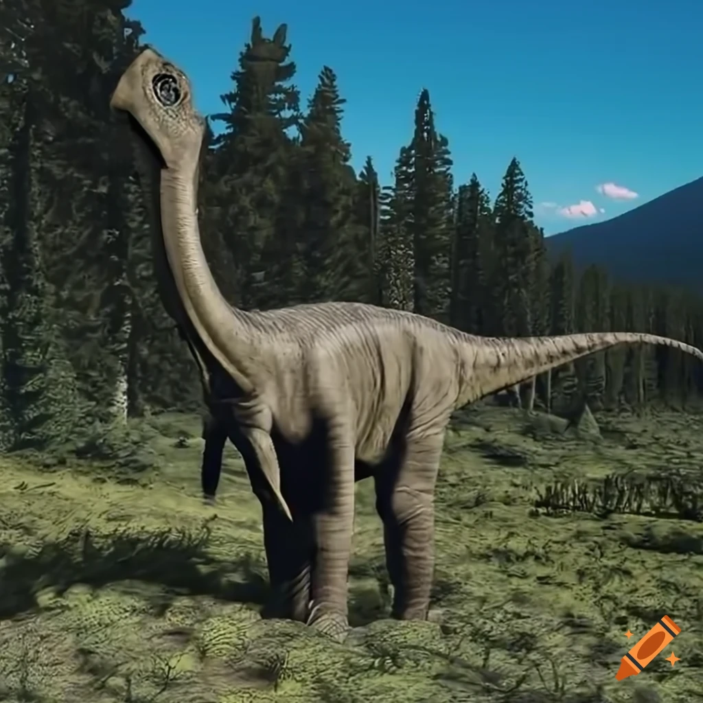 detailed depiction of a Hadrosaurus dinosaur with realistic skin texture