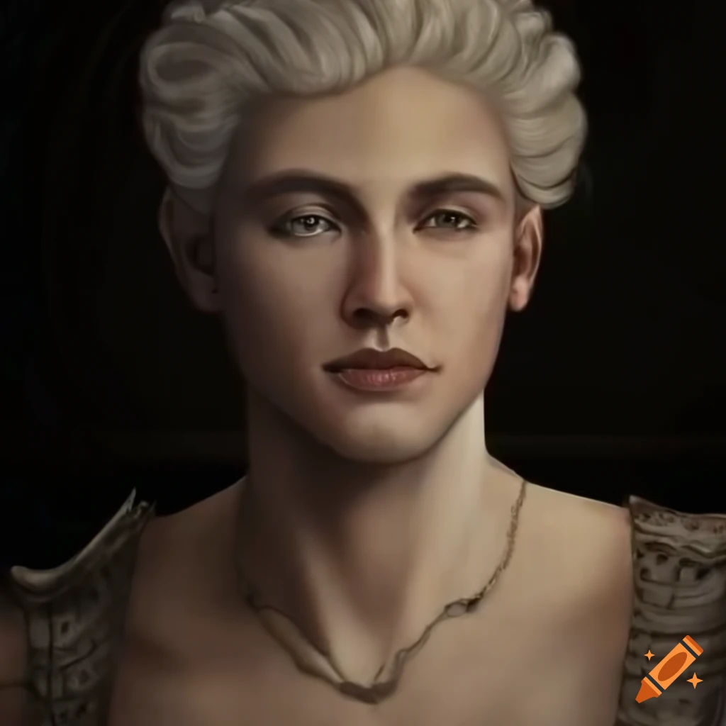 illustration of a male king in a fantasy land