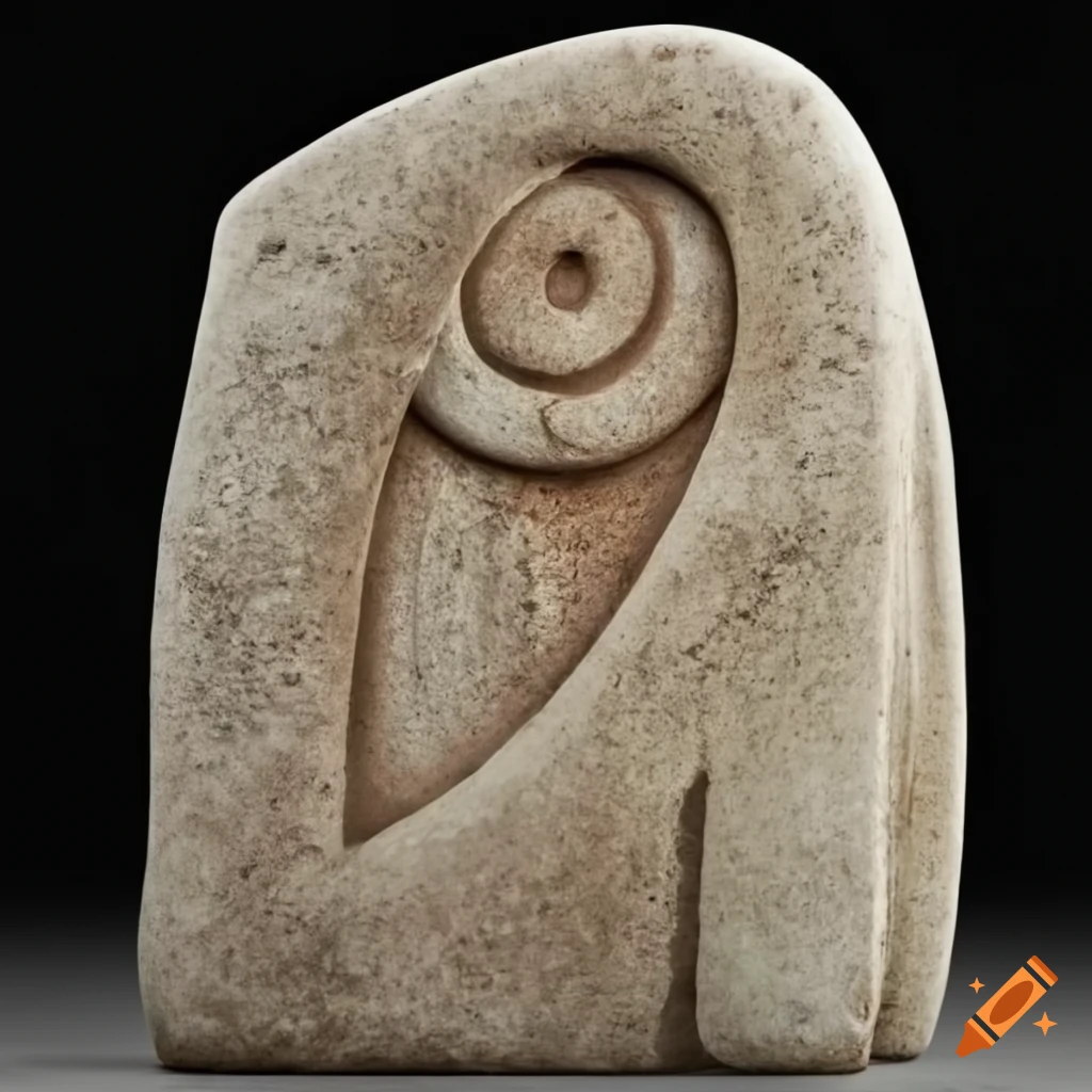stone carving of the word JOY