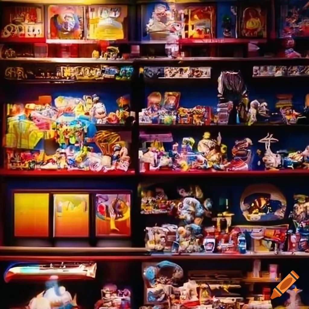 futuristic toy shop