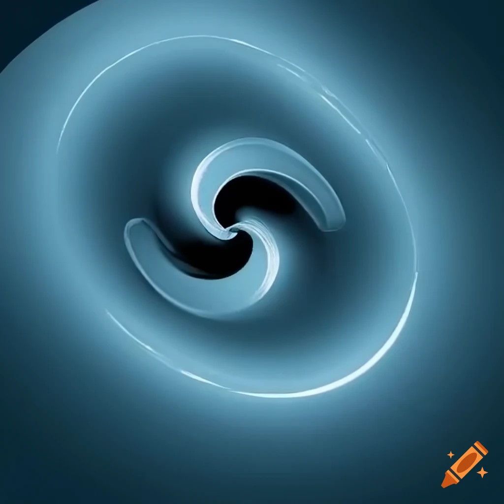 abstract spiral art with two colors