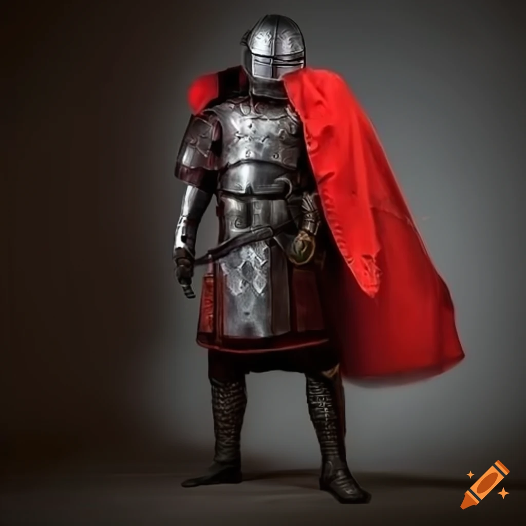 futuristic depiction of a Roman knight