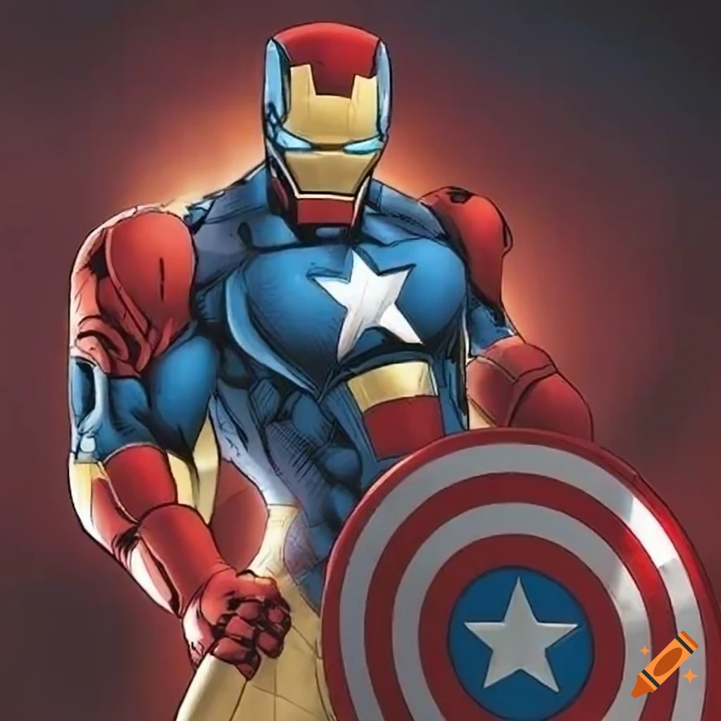 iron man in captain america colors