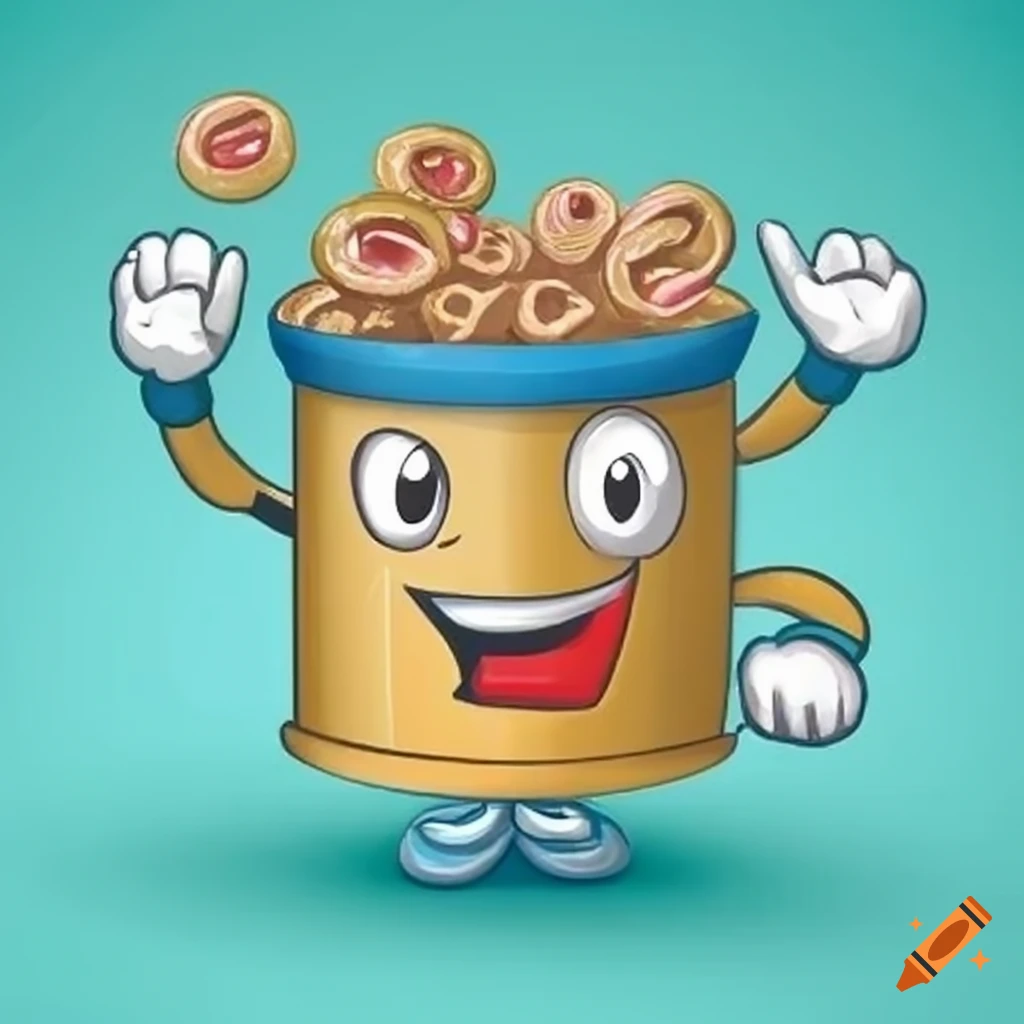 mascot for a bowl of nails cereal