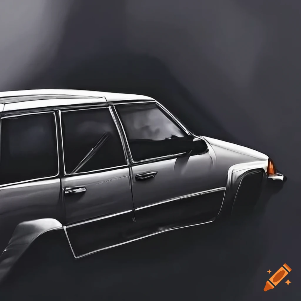 customized white Volvo 740 combi with widebody kit