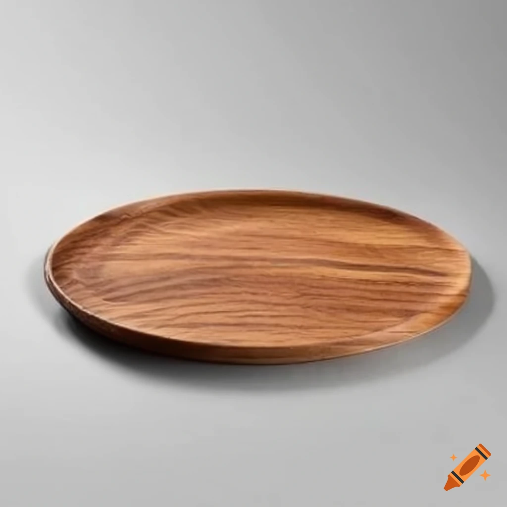 empty wooden plate