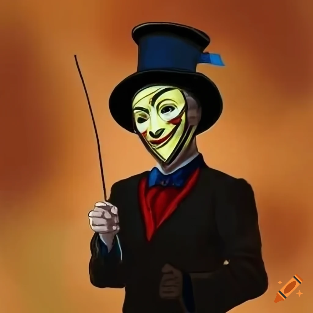 image of an anonymous person in a magician hat and holding a magician stick