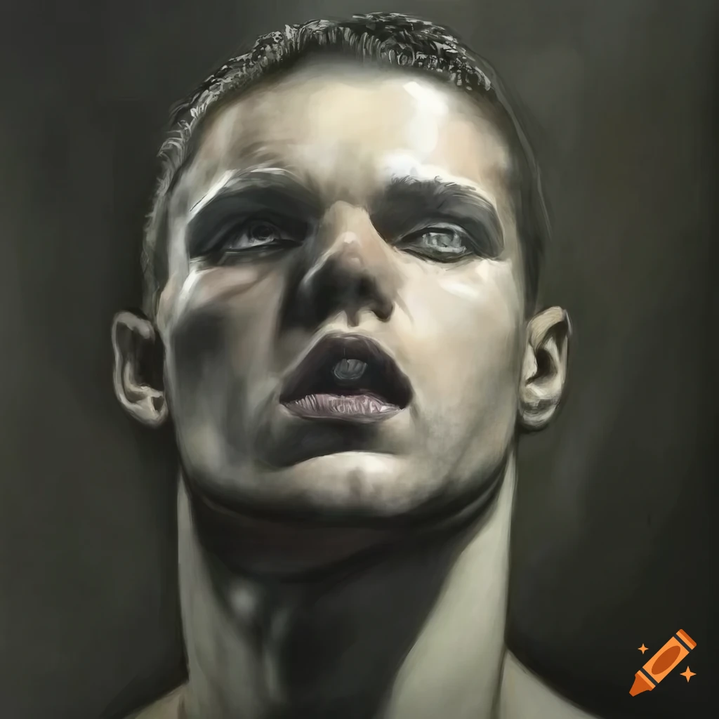 realistic pencil drawing of Senad Lulic and Felix Sturm